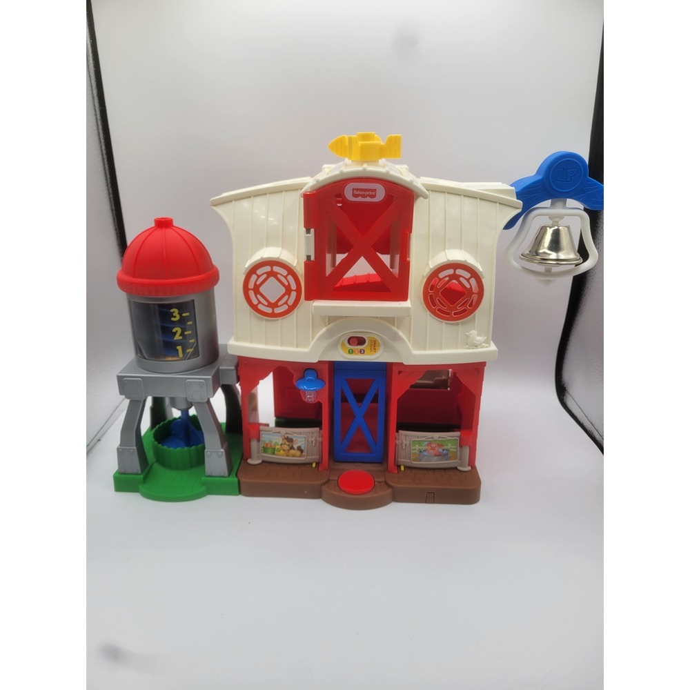 Fisher-Price Little People Caring for Animals Farm Playset Red White GBC54